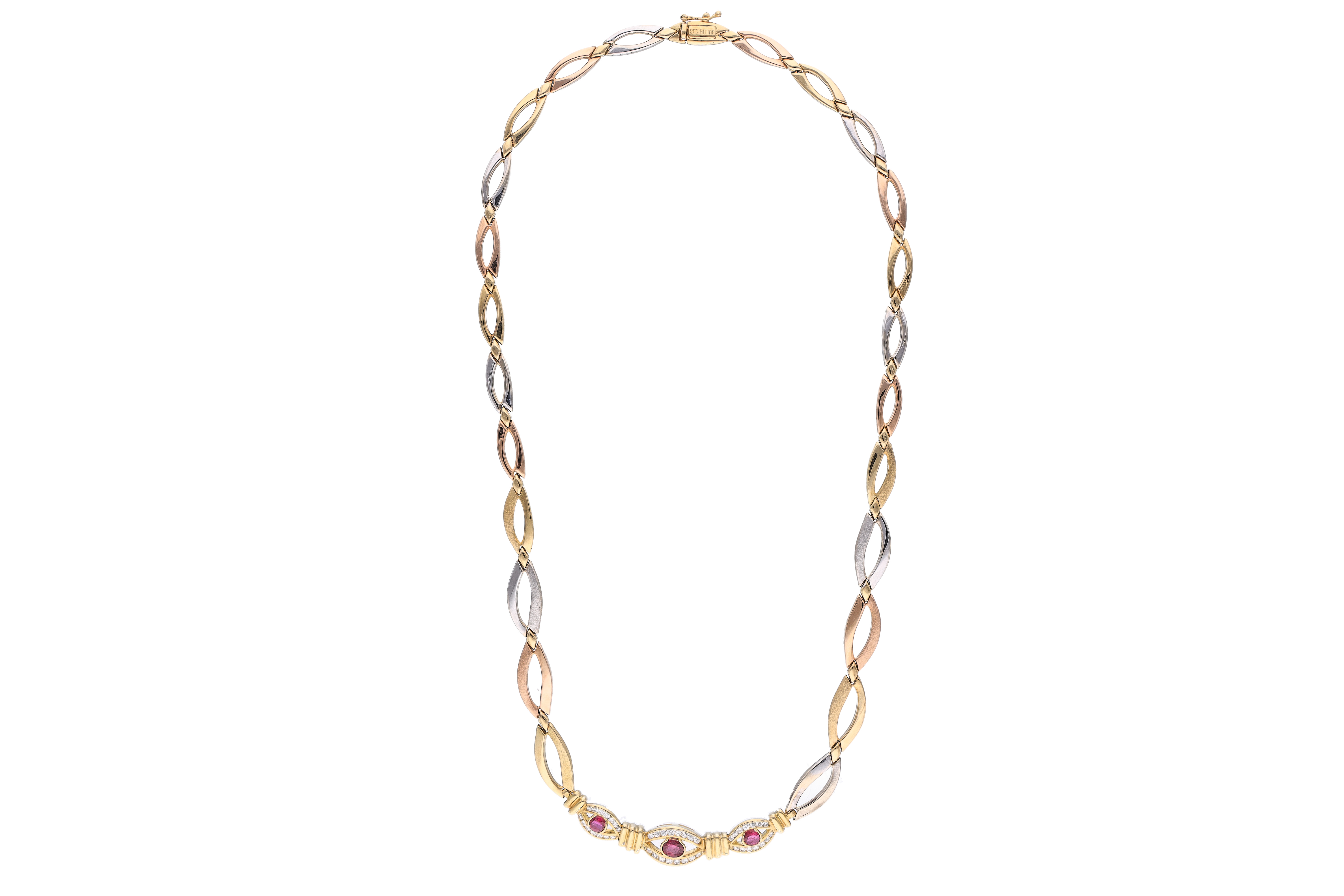 Collana con rubini e diamanti - Asta Preziosi