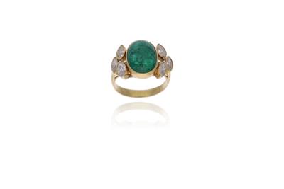 Anello con smeraldo e diamanti - Asta Preziosi Anello con smeraldo e diamanti - Asta Preziosi