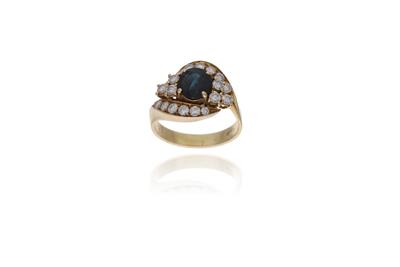 Anello con zaffiro e diamanti - Asta Preziosi