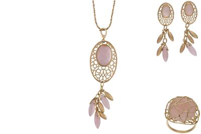 Parure con quarzi rosa - Asta Preziosi Parure con quarzi rosa - Asta Preziosi
