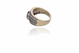 Anello con pietra e diamanti - Asta Preziosi