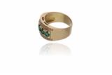 Anello con smeraldi e diamanti - Asta Preziosi