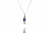 Collana con zaffiro e diamante - Asta Preziosi Collana con zaffiro e diamante - Asta Preziosi