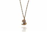 Collana e ciondolo con diamanti e rubino - Asta Preziosi