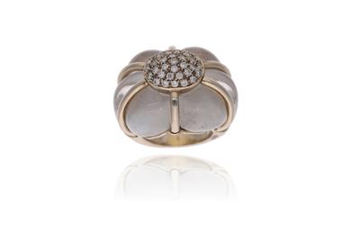 Anello con diamanti e cristallo di rocca - Asta Preziosi