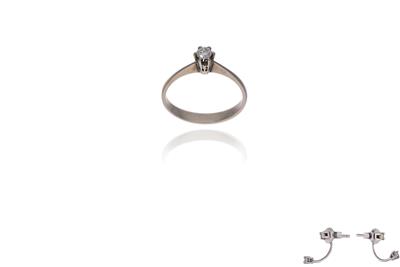 Anello e orecchini con diamanti - Asta Preziosi