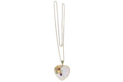 Collana e ciondolo con pietre - Asta Preziosi