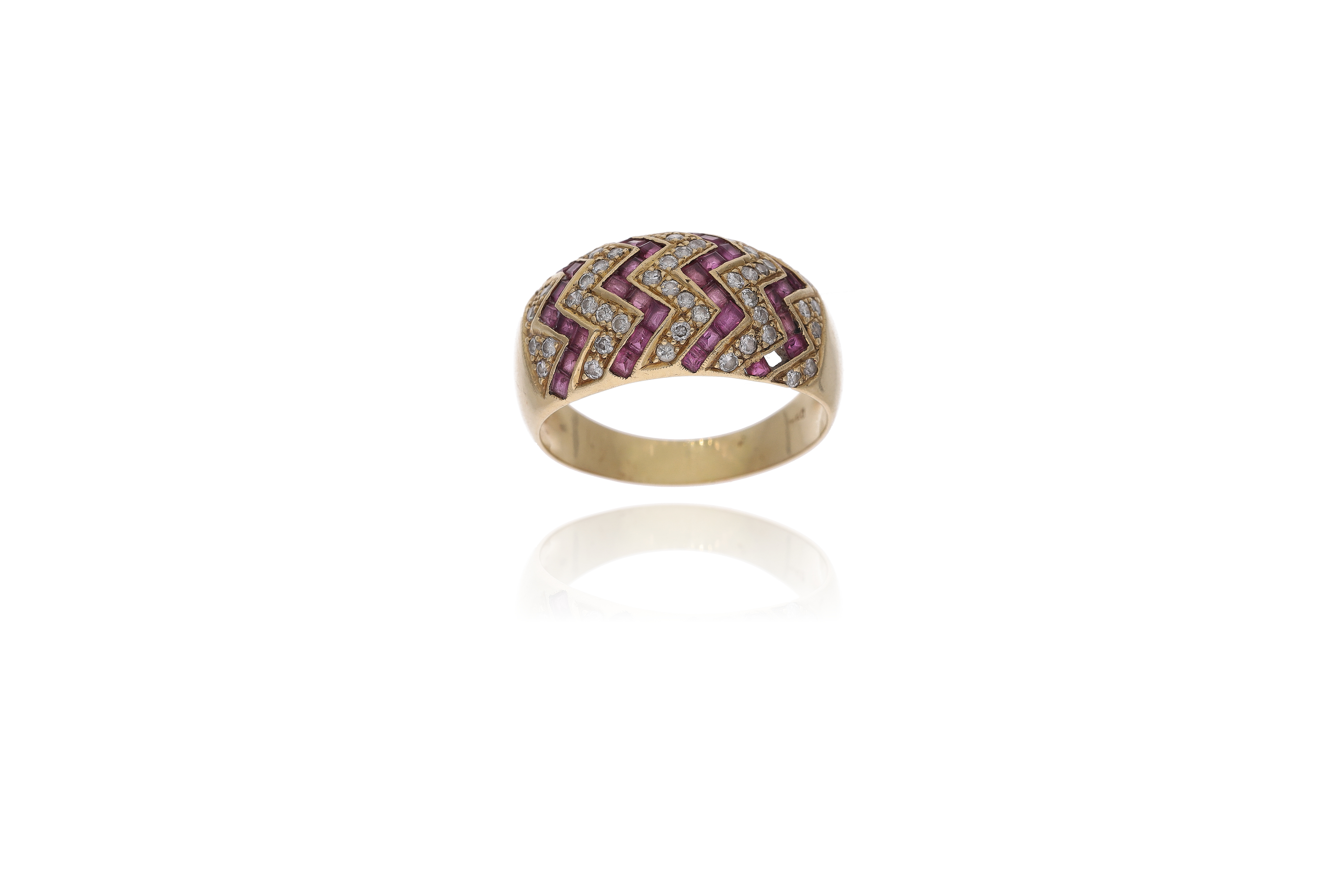 Anello con diamanti e rubini - Asta Preziosi