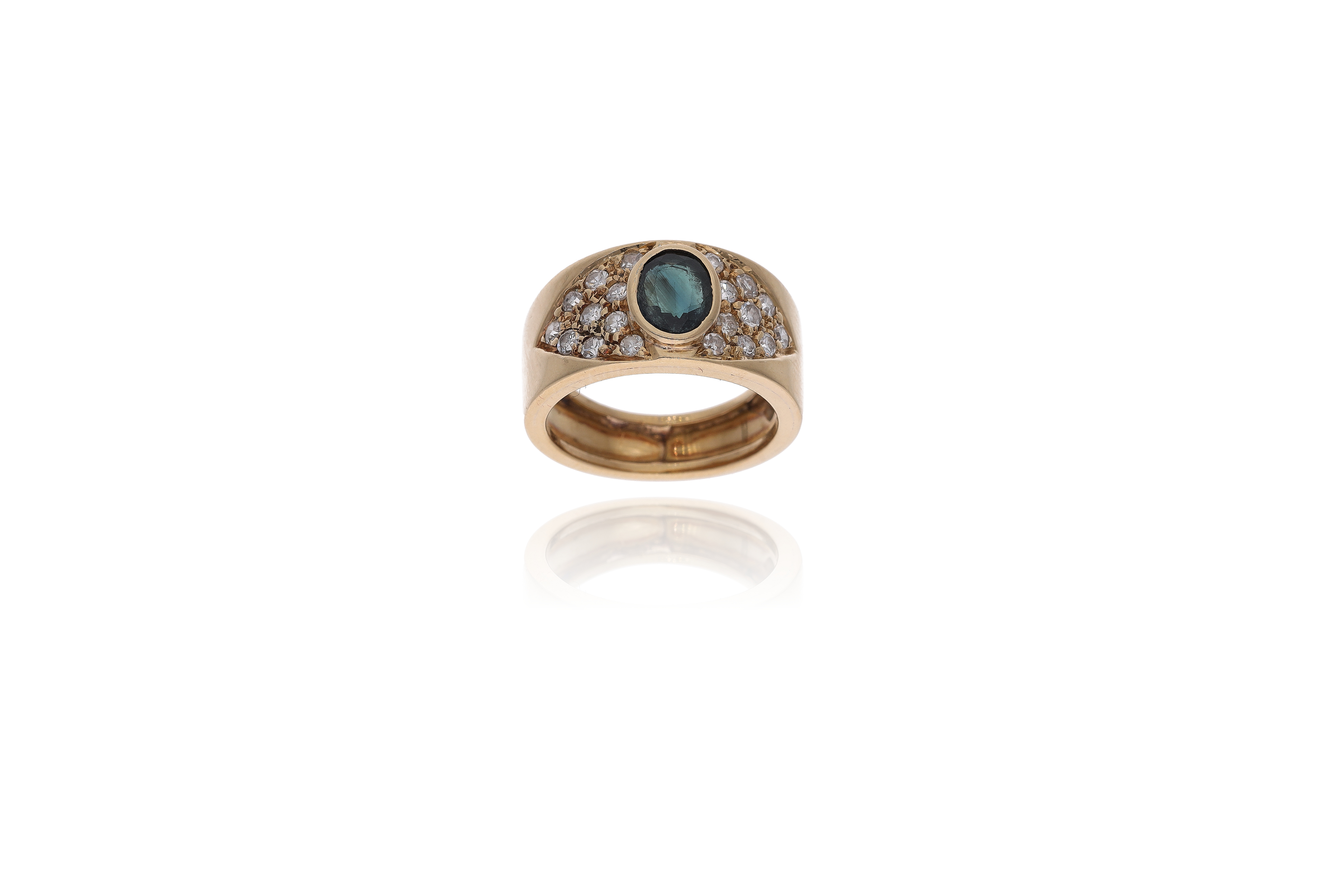 Anello con zaffiro e diamanti - Asta Preziosi