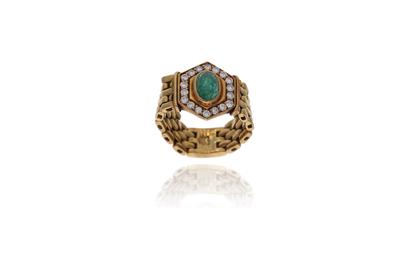 Anello con smeraldo e diamanti - Asta Preziosi Anello con smeraldo e diamanti - Asta Preziosi