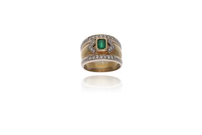 Anello con smeraldo e diamanti - Asta Preziosi Anello con smeraldo e diamanti - Asta Preziosi