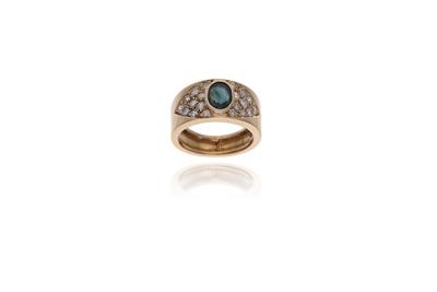 Anello con zaffiro e diamanti - Asta Preziosi Anello con zaffiro e diamanti - Asta Preziosi