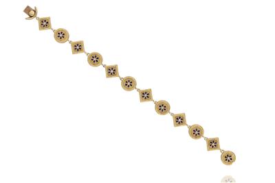 Bracciale con diamanti e smalti - Asta Preziosi Bracciale con diamanti e smalti - Asta Preziosi