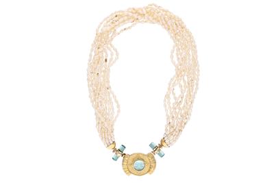 Torchon di perle di acqua dolce e pietre - Asta Preziosi Torchon di perle di acqua dolce e pietre - Asta Preziosi