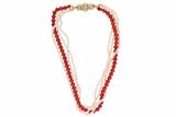 Damiani, collana di coralli, perle coltivate e diamanti - Asta Preziosi Damiani, collana di coralli, perle coltivate e diamanti - Asta Preziosi