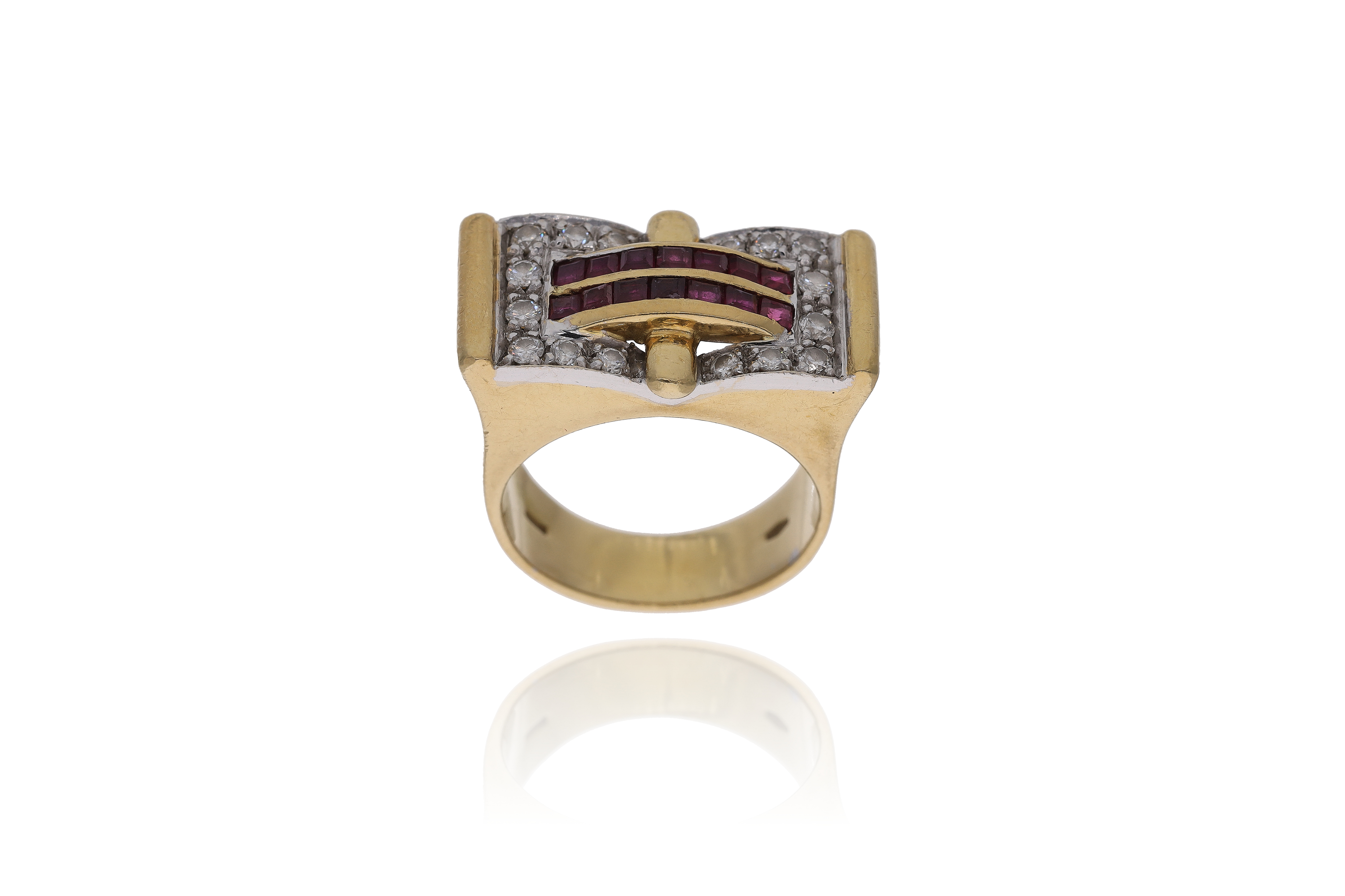 Anello con diamanti e rubini - Asta Preziosi