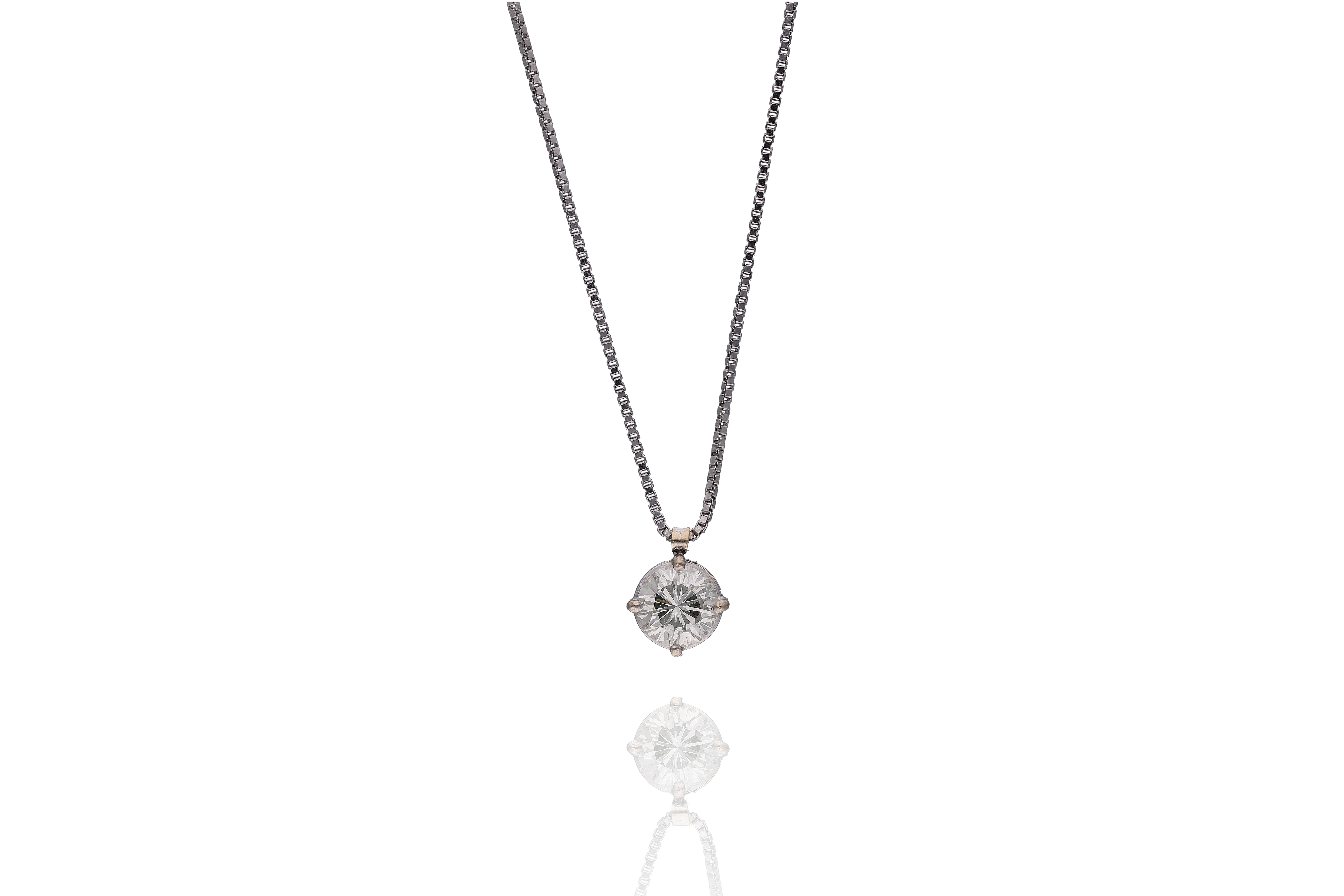 Collana con diamante - Asta Preziosi