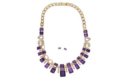 Collana con ametiste e diamanti - Asta Preziosi Collana con ametiste e diamanti - Asta Preziosi