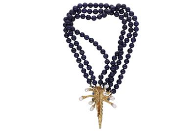 Collana di lapislazzuli, perle coltivate e pietre - Asta Preziosi Collana di lapislazzuli, perle coltivate e pietre - Asta Preziosi