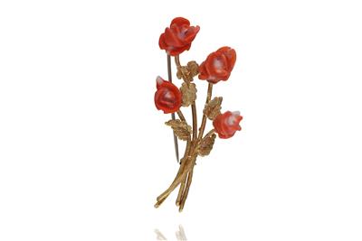 Spilla con coralli - Asta Preziosi Spilla con coralli - Asta Preziosi