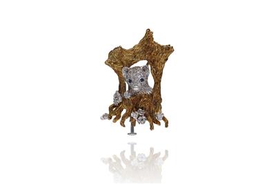 Spilla con diamanti e pietre - Asta Preziosi Spilla con diamanti e pietre - Asta Preziosi