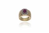 Anello con rubino e diamanti - Asta Preziosi