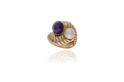 Anello con perla e ametista - Asta Preziosi