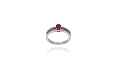 Anello con rubino e diamanti - Asta Preziosi