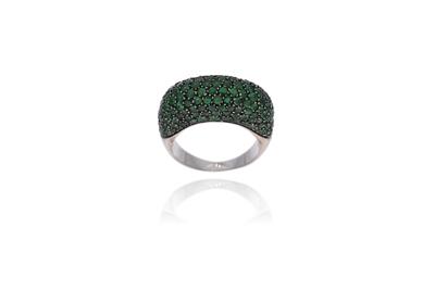 Anello con tsavoriti e pietre - Asta Preziosi