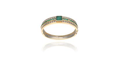 Bracciale con smeraldi e diamanti - Asta Preziosi