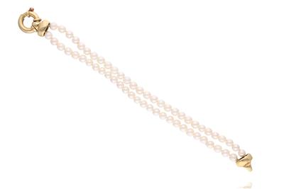 Bracciale due fili di perle coltivate - Asta Preziosi