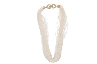 Collana di microperle e diamanti - Asta Preziosi