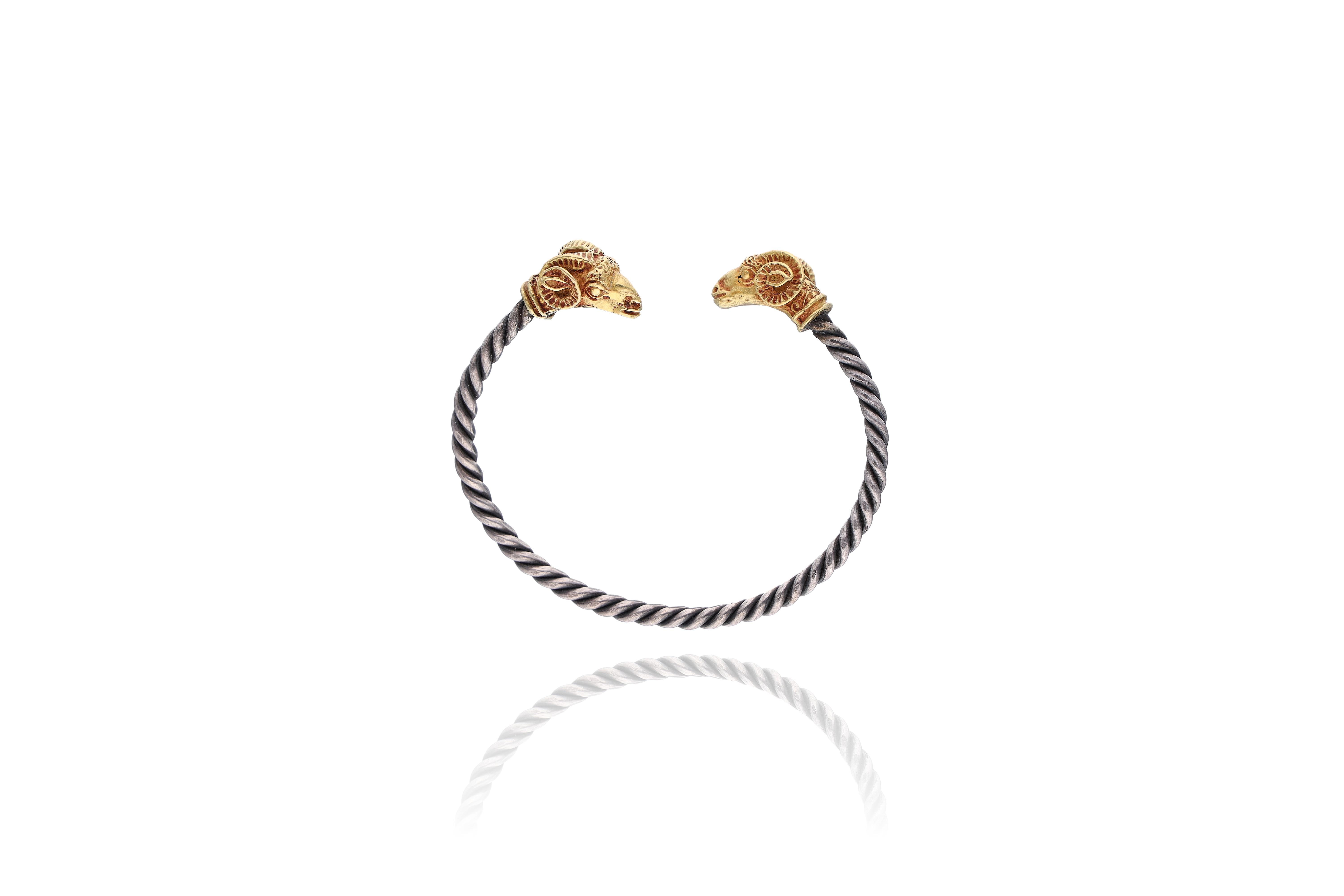 Bracciale a contrarie' in oro ed argento - Asta Preziosi
