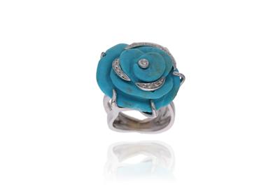 Anello con diamanti e pietra - Asta Preziosi Anello con diamanti e pietra - Asta Preziosi