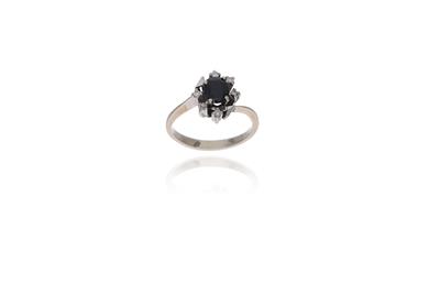 Anello con diamanti e zaffiro - Asta Preziosi Anello con diamanti e zaffiro - Asta Preziosi