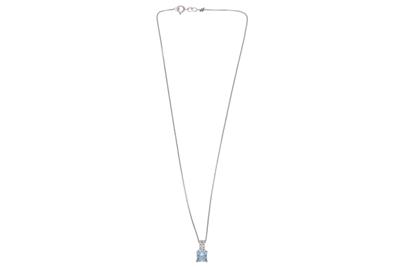 Collana e ciondolo con acquamarina e diamanti - Asta Preziosi Collana e ciondolo con acquamarina e diamanti - Asta Preziosi