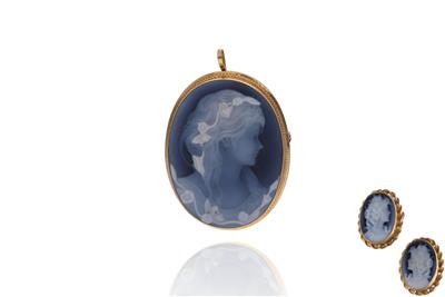 Parure con cammeo su pietra - Asta Preziosi Parure con cammeo su pietra - Asta Preziosi