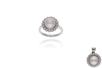 Parure con perle e diamanti - Asta Preziosi Parure con perle e diamanti - Asta Preziosi