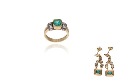 Parure con smeraldi e diamanti - Asta Preziosi Parure con smeraldi e diamanti - Asta Preziosi