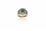 Anello con diamanti e smeraldo - Asta Preziosi Anello con diamanti e smeraldo - Asta Preziosi
