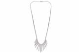 Collana con diamanti, centrale composto da 19 fili pendenti a gradazione, in oro bianco 750 - Asta Preziosi Collana con diamanti, centrale composto da 19 fili pendenti a gradazione, in oro bianco 750 - Asta Preziosi