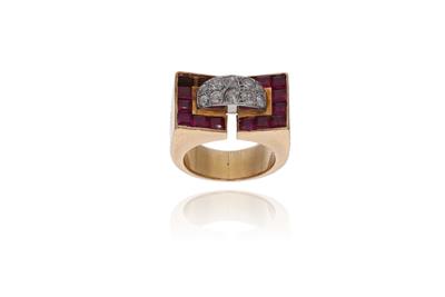 Anello con diamanti e pietre - Asta Preziosi
