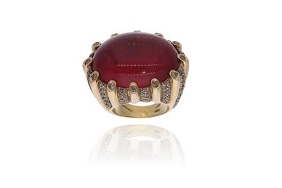 Anello con tormalina e diamanti - Asta Preziosi Anello con tormalina e diamanti - Asta Preziosi