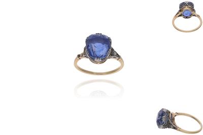 Anello con zaffiro e diamanti - Asta Preziosi Anello con zaffiro e diamanti - Asta Preziosi