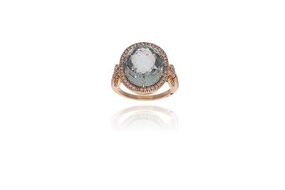 Zoccai, Anello con diamanti e quarzo - Asta Preziosi Zoccai, Anello con diamanti e quarzo - Asta Preziosi