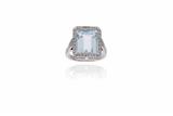 Anello con acquamarina e diamanti - Asta Preziosi Anello con acquamarina e diamanti - Asta Preziosi