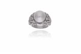 Anello con diamanti e perla Mari del Sud - Asta Preziosi Anello con diamanti e perla Mari del Sud - Asta Preziosi