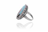 Anello con diamanti, pietre e madreperla - Asta Preziosi Anello con diamanti, pietre e madreperla - Asta Preziosi
