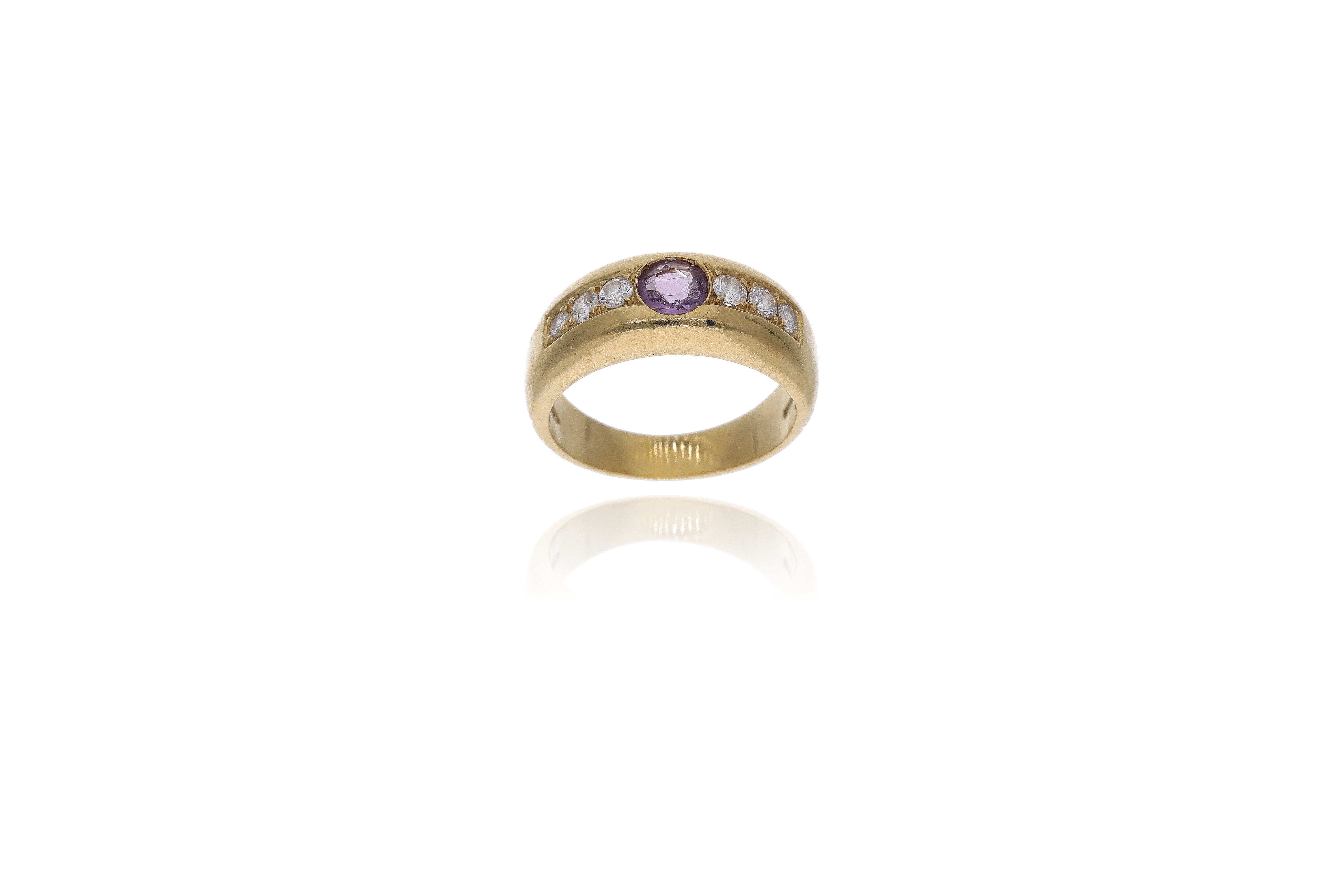 Anello con ametista e diamanti - Asta Preziosi