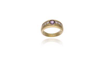 Anello con ametista e diamanti - Asta Preziosi Anello con ametista e diamanti - Asta Preziosi